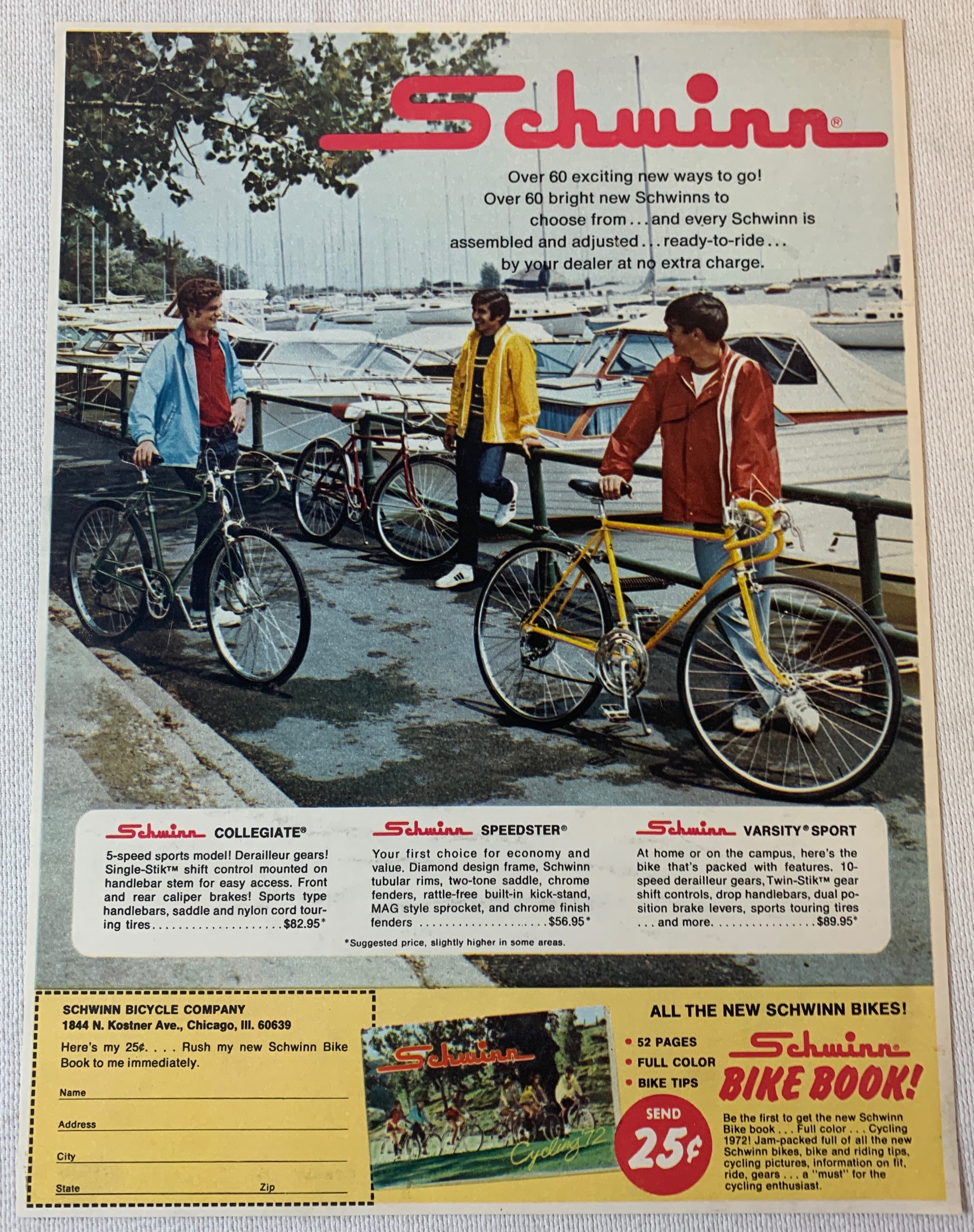 1972 schwinn hot sale collegiate