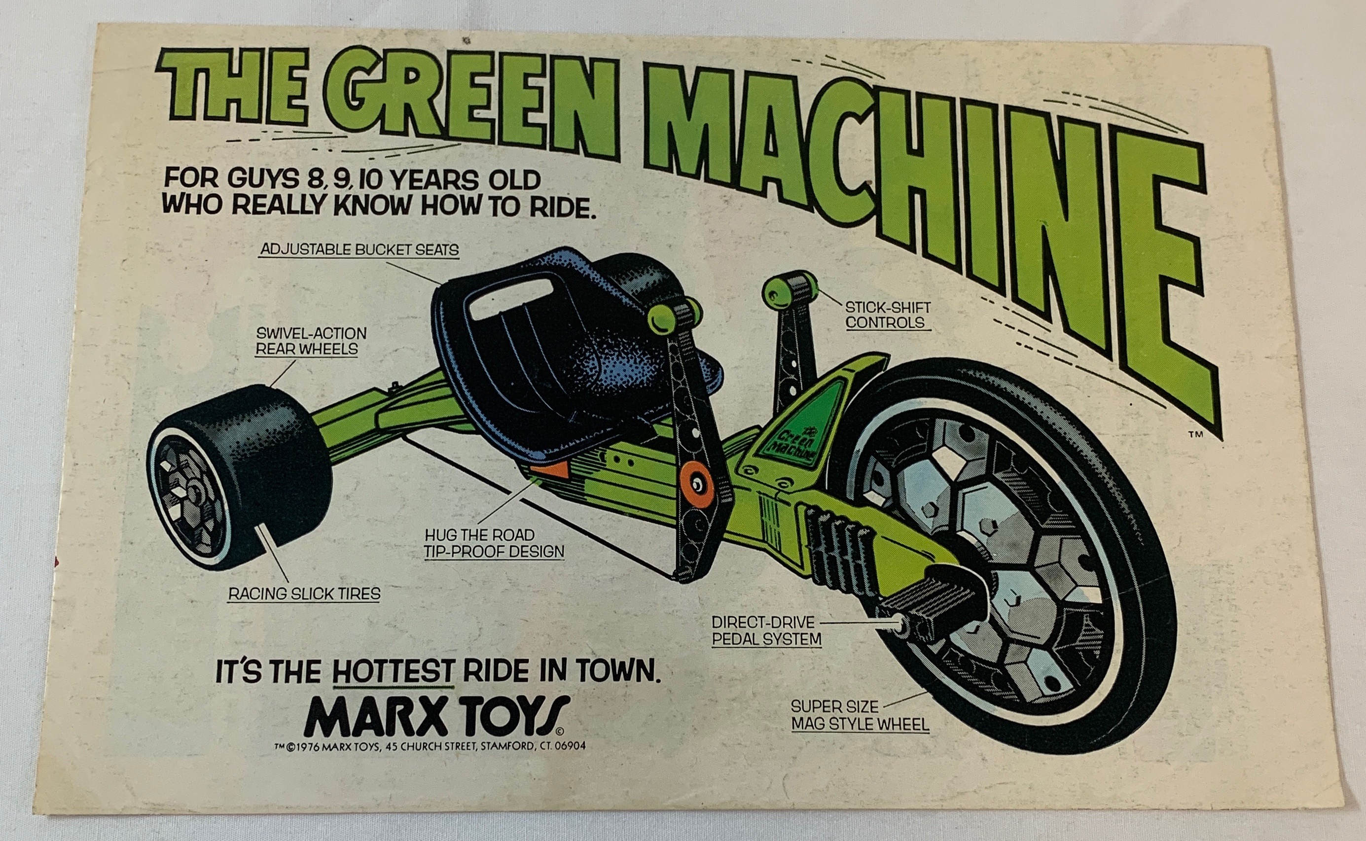 The Green Machine - Hot Rod Big Wheel from Marx Toys | Canvas Print