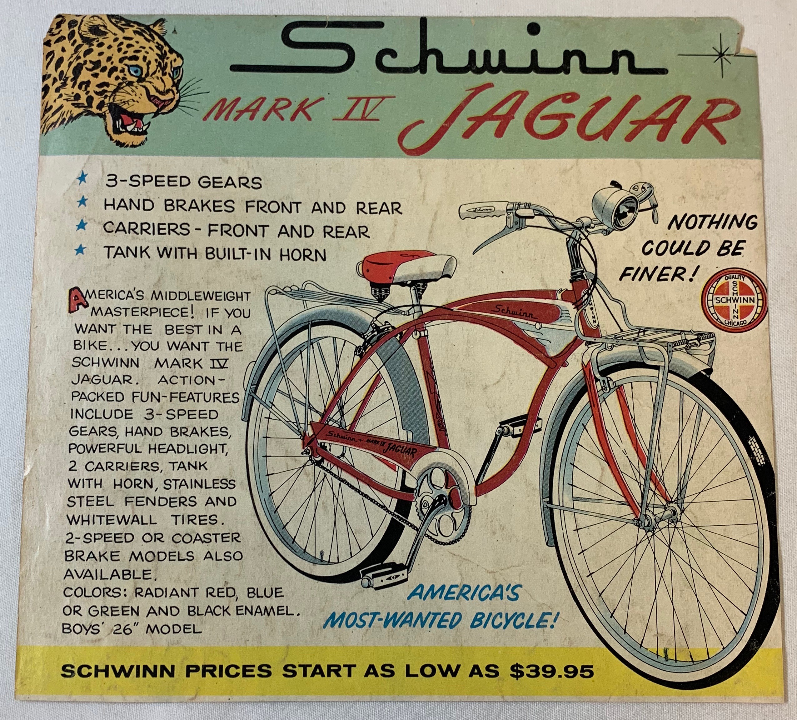 jaguar schwinn bike